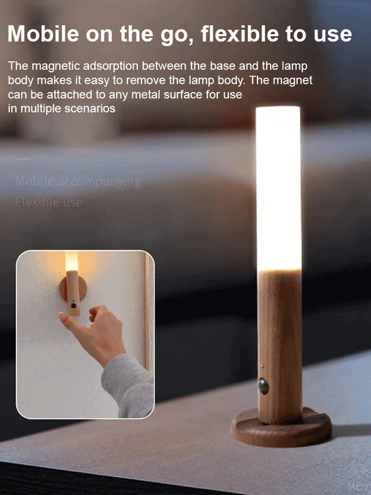 Haobang Wooden Wireless Induction Night Light