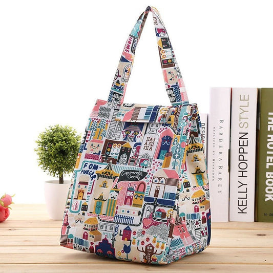 Travel or office food refrigerated bag men and women insulation cover to keep warm Oxford lunch bag Women&#39;s casual handbag